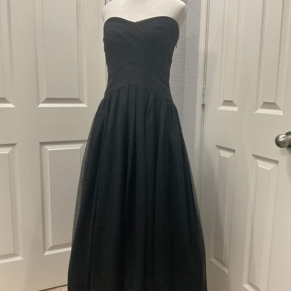 Vintage Inspire Black Strapless Dress